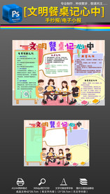 餐桌文明礼仪手抄报小报