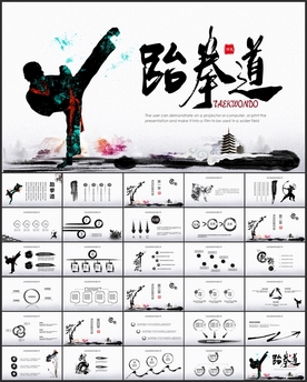 大气跆拳道PPT