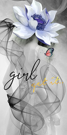 欧美美女抽象花朵线条玄关