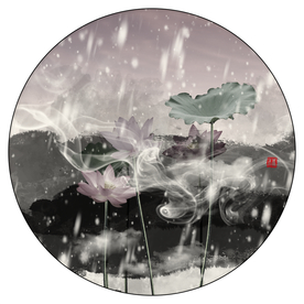 水墨莲花