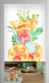 门帘窗帘卷帘遮光帘卷帘图案