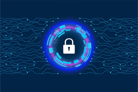 科学技术网络安全矢量背景图