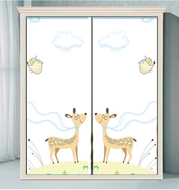 卡通小鹿 移门图案