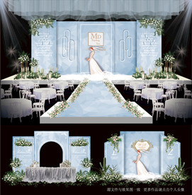 蓝色系婚礼