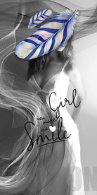 欧美美女个性线条装饰画玄关