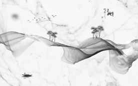 线条意境 山水画 TIF分层