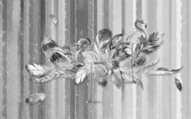 羽毛简约装饰画 TIF分层