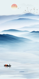 新中式山水画玄关 TIF分层