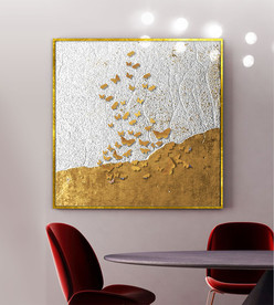 现代简约金箔蝴蝶装饰画