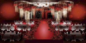 红黑造型婚礼效果图