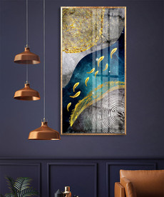 九鱼聚财抽象装饰画