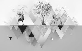 麋鹿 欧式装饰背景 TIF分层