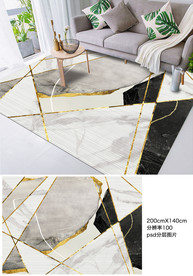 几何抽象方块地毯