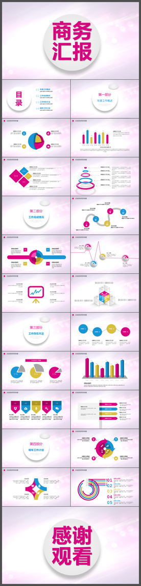 渐变商务汇报PPT模板