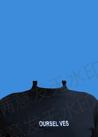 圆领毛衣证件照模板深色衣服