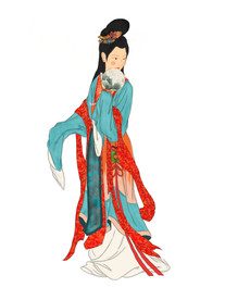 古装手绘人物李师师