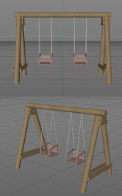 C4D秋千模型