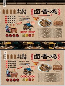 卤香鸡背景墙