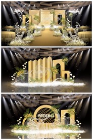 金色婚礼效果图