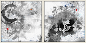 现代组合无框画