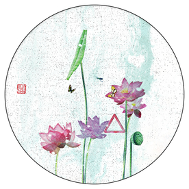 水墨荷花装饰画