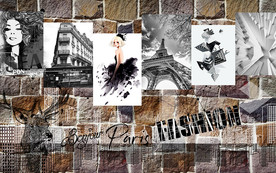 个性砖墙城市美女时尚工装背景墙