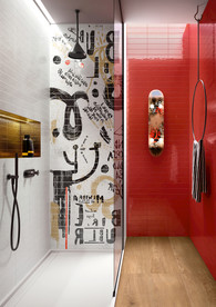 现代仿古砖 大板工装家装空间