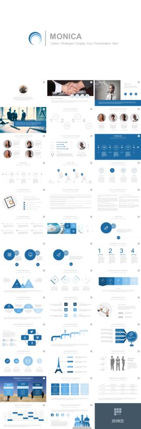 简易欧美商务PPT模板