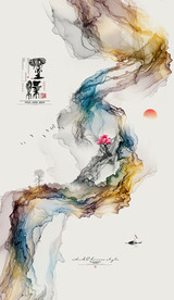 高山流水 水墨装饰画
