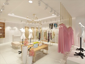 现代时尚潮流女装店3D模型淘宝