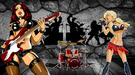 酒吧摇滚背景墙