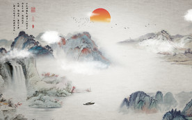 新中式新上架山水画 TIF分层