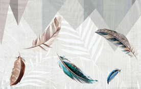 羽毛 装饰高清墙画 TIF分层