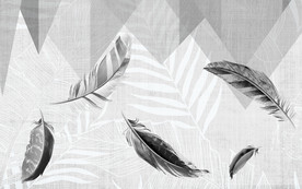 羽毛现代装饰画 TIF分层