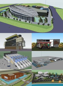 展览馆建筑模型