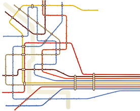 手绘电线电路板装饰画