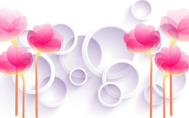 抽象花朵背景墙