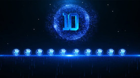 大气科技蓝十手掌启动仪式AE