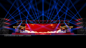 2020中式企业年会舞美效果图