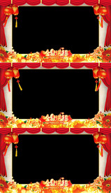 循环鼠年新年拜年边框带通道