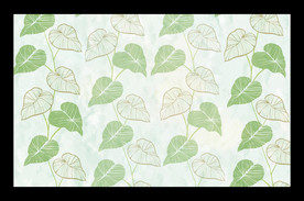 淡雅树叶电视背景墙