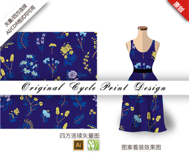 矢量菊花桂花四方连续