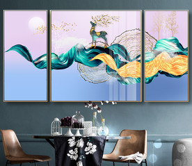 北欧麋鹿装饰画