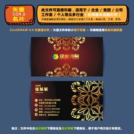 精美矢量名片企业公司通用名片