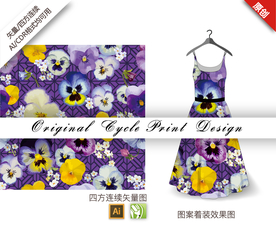 金花茶番红花四方连续