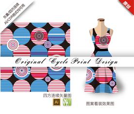 抽象圆几何四方连续