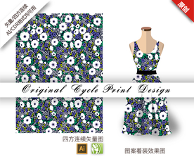 矢量美女樱四方连续