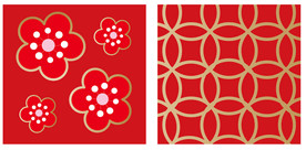 新年梅花钱币底纹