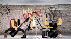 摇滚音乐工装背景墙