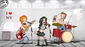 摇滚音乐工装背景墙